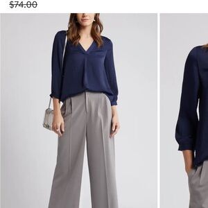 Vince Camuto Navy Blouse